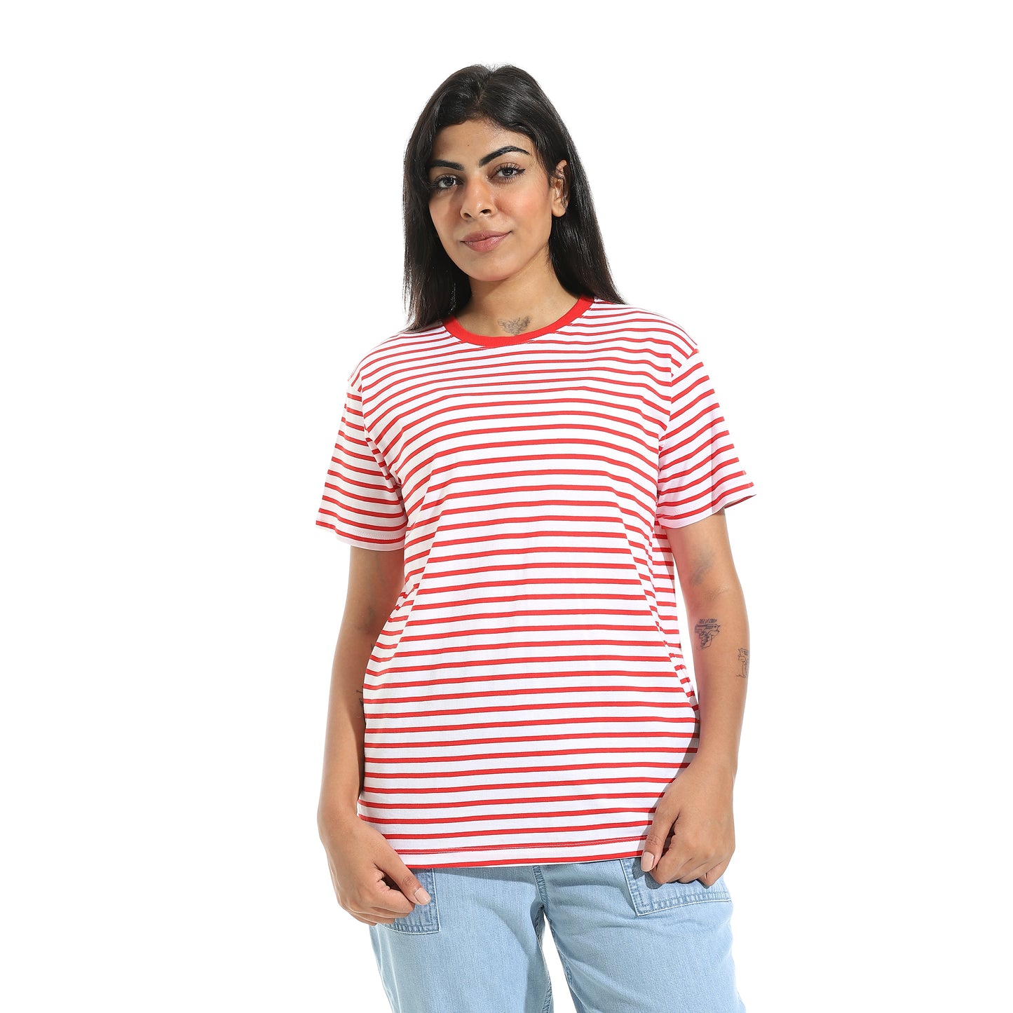 Women's Cotton Striped T-Shirt