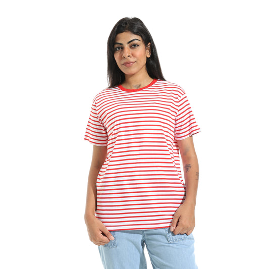 Women's Cotton Striped T-Shirt