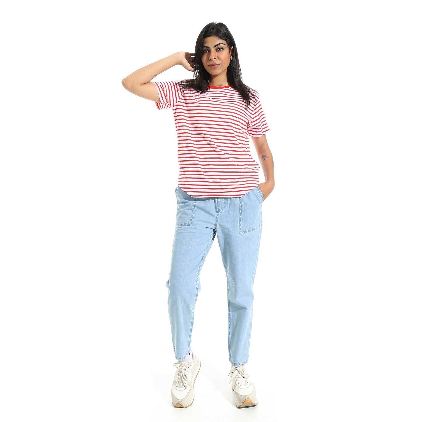 Women's Cotton Striped T-Shirt
