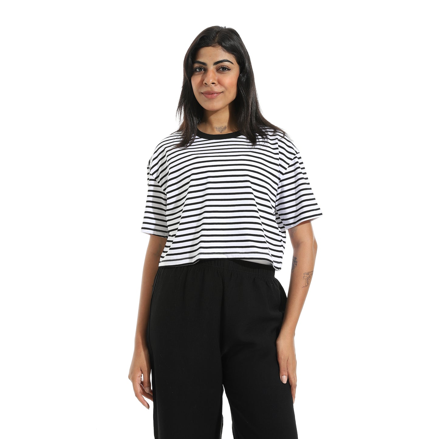 Women's Cotton Striped T-Shirt