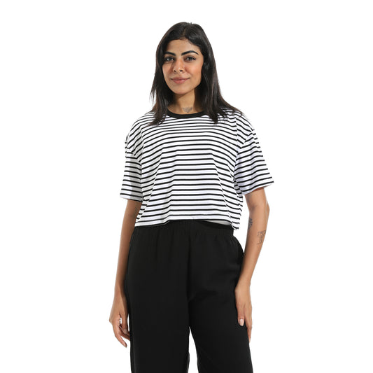 Women's Cotton Striped T-Shirt