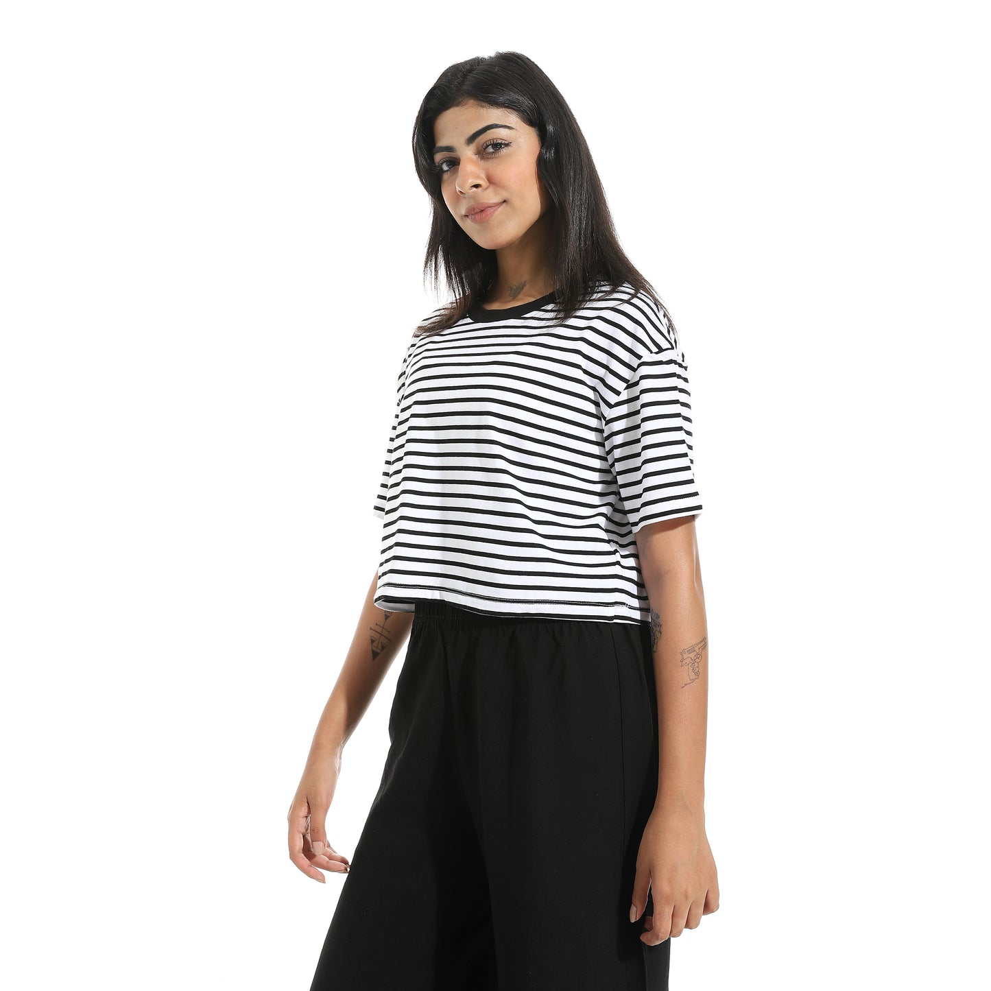Women's Cotton Striped T-Shirt