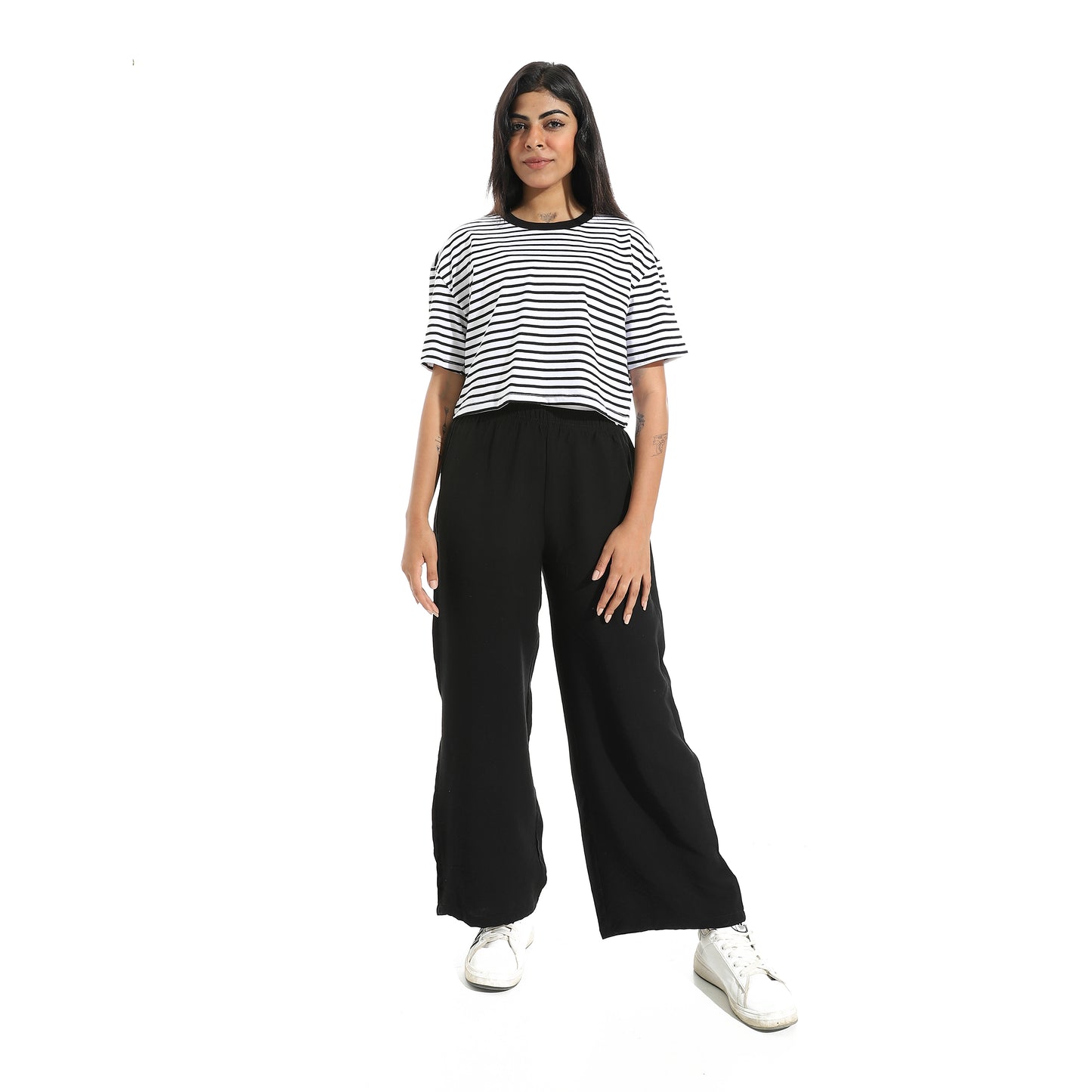 Women's Cotton Striped T-Shirt