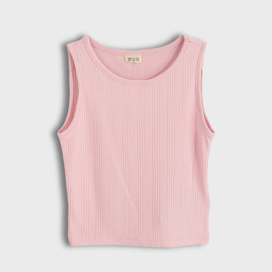 Girls Cotton Plain Tank