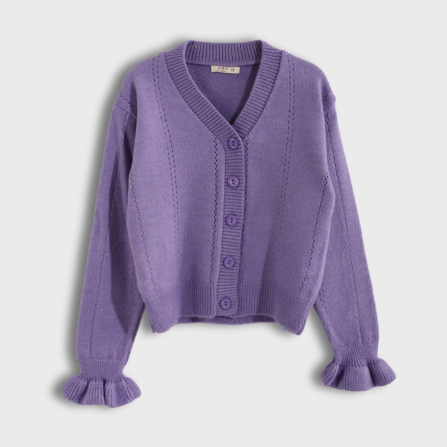 Girls Button-Up Knit Cardigan