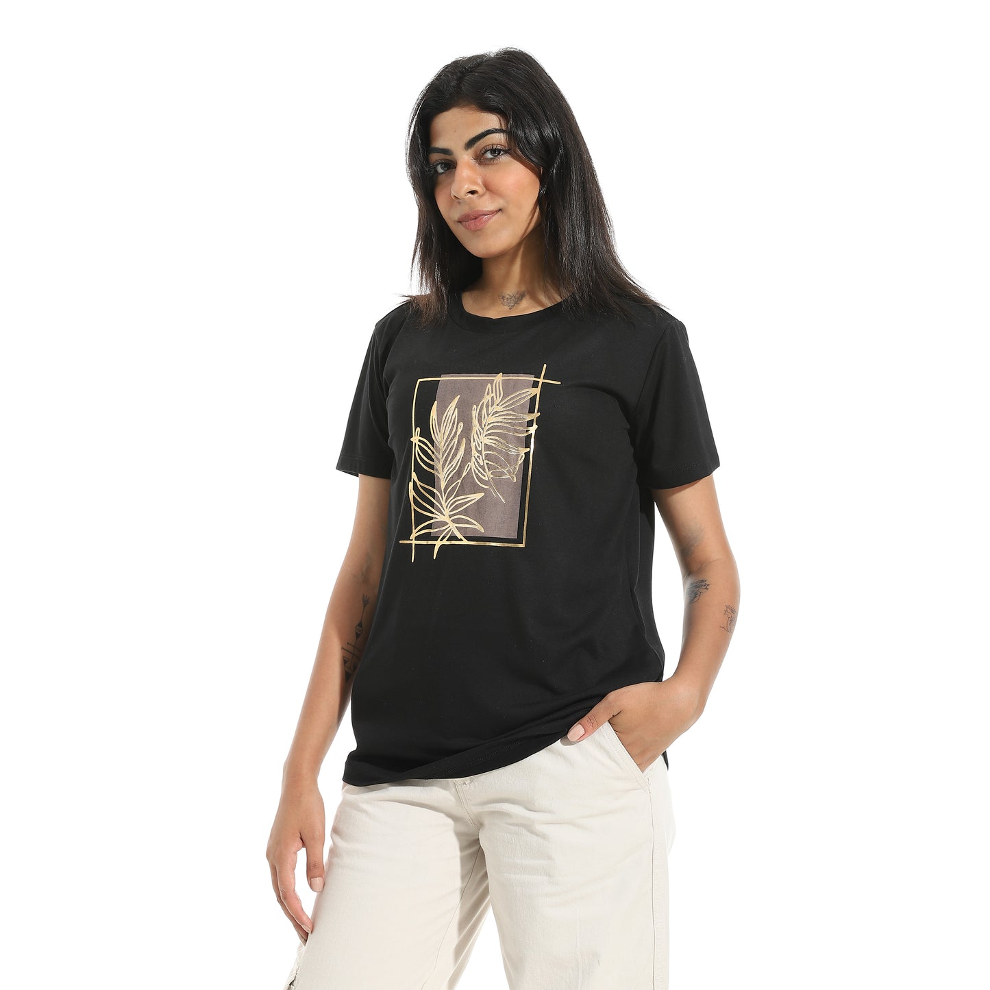 Women's Cotton Printed T-Shirt