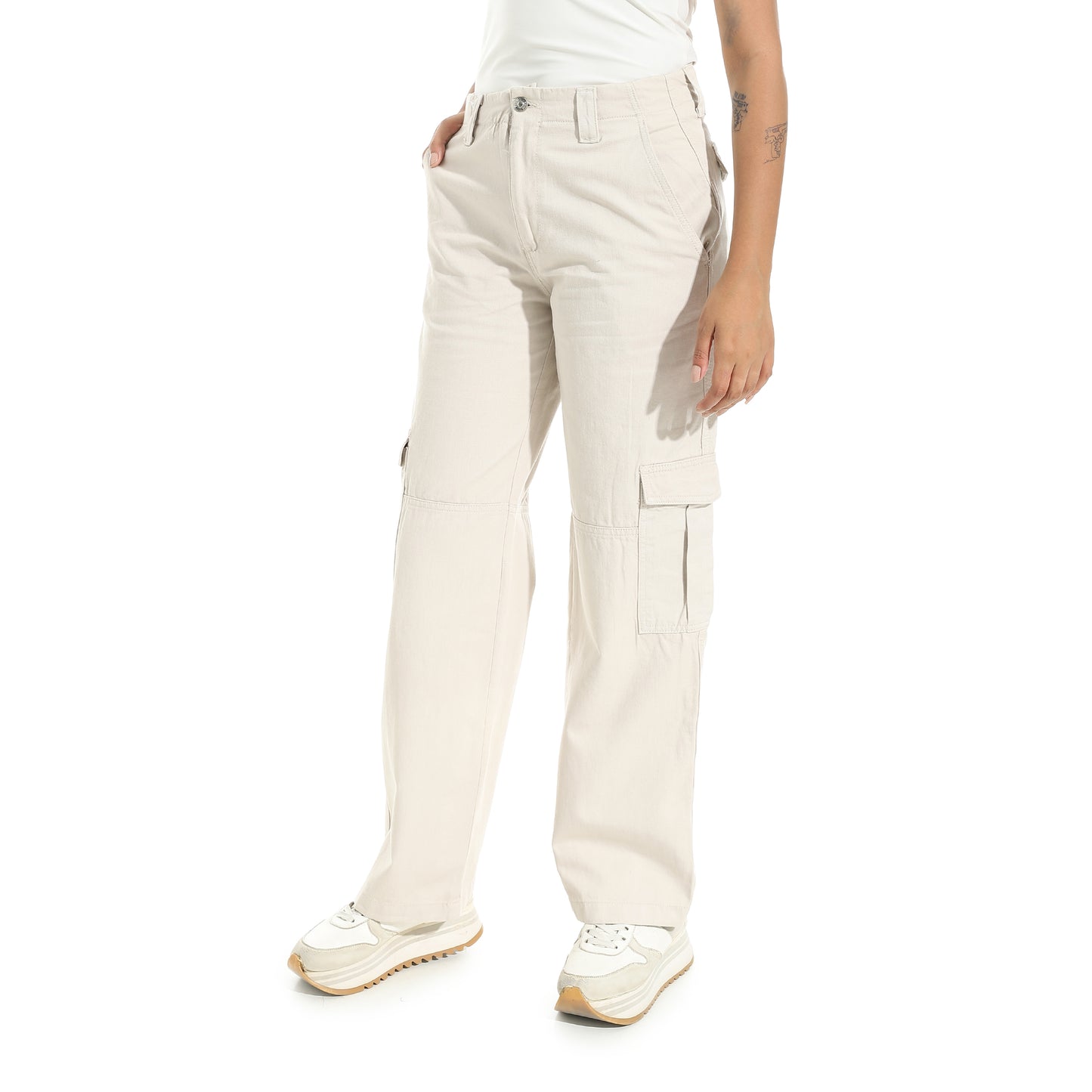 Women's Cotton Twill Cargo Pants