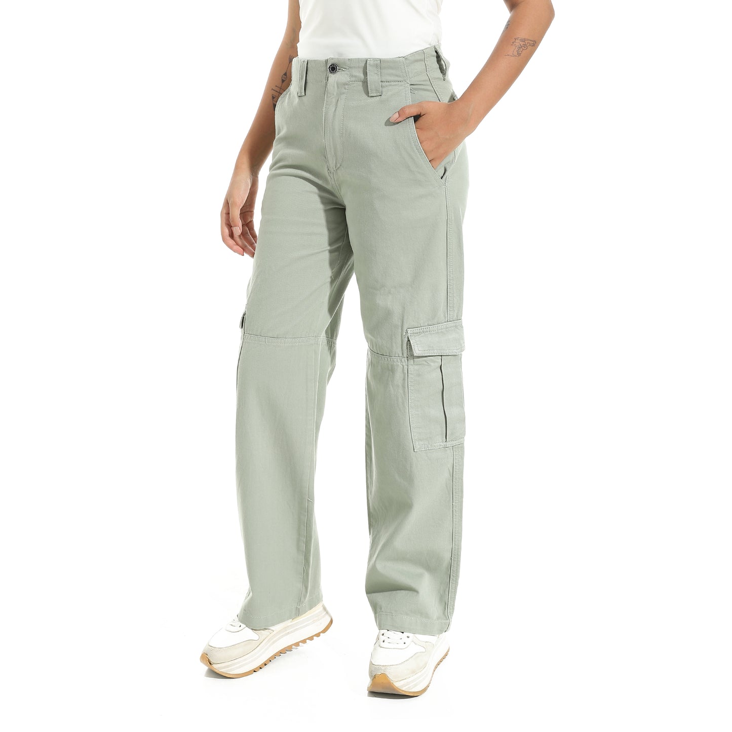 Women's Cotton Twill Cargo Pants