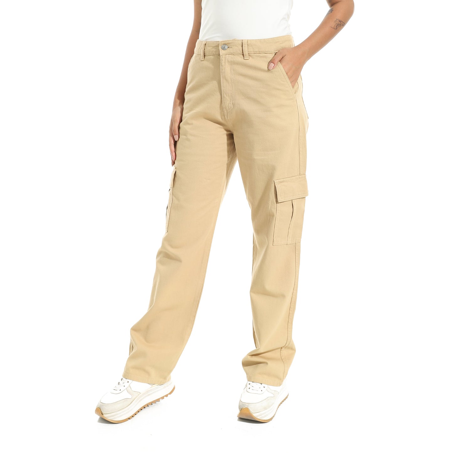 Women's Cotton Twill Cargo Pants