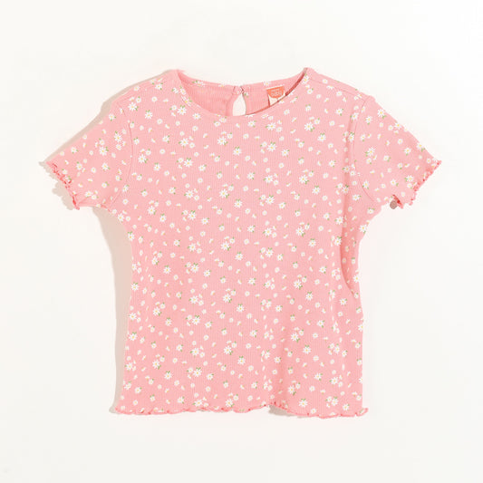 Girls Cotton Printed T-Shirt