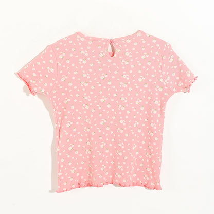 Girls Cotton Printed T-Shirt