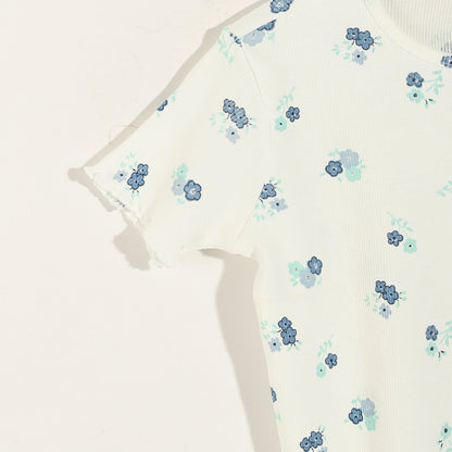 Girls Cotton Printed T-Shirt
