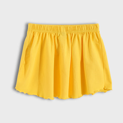 Yellow skirt on a light gray background