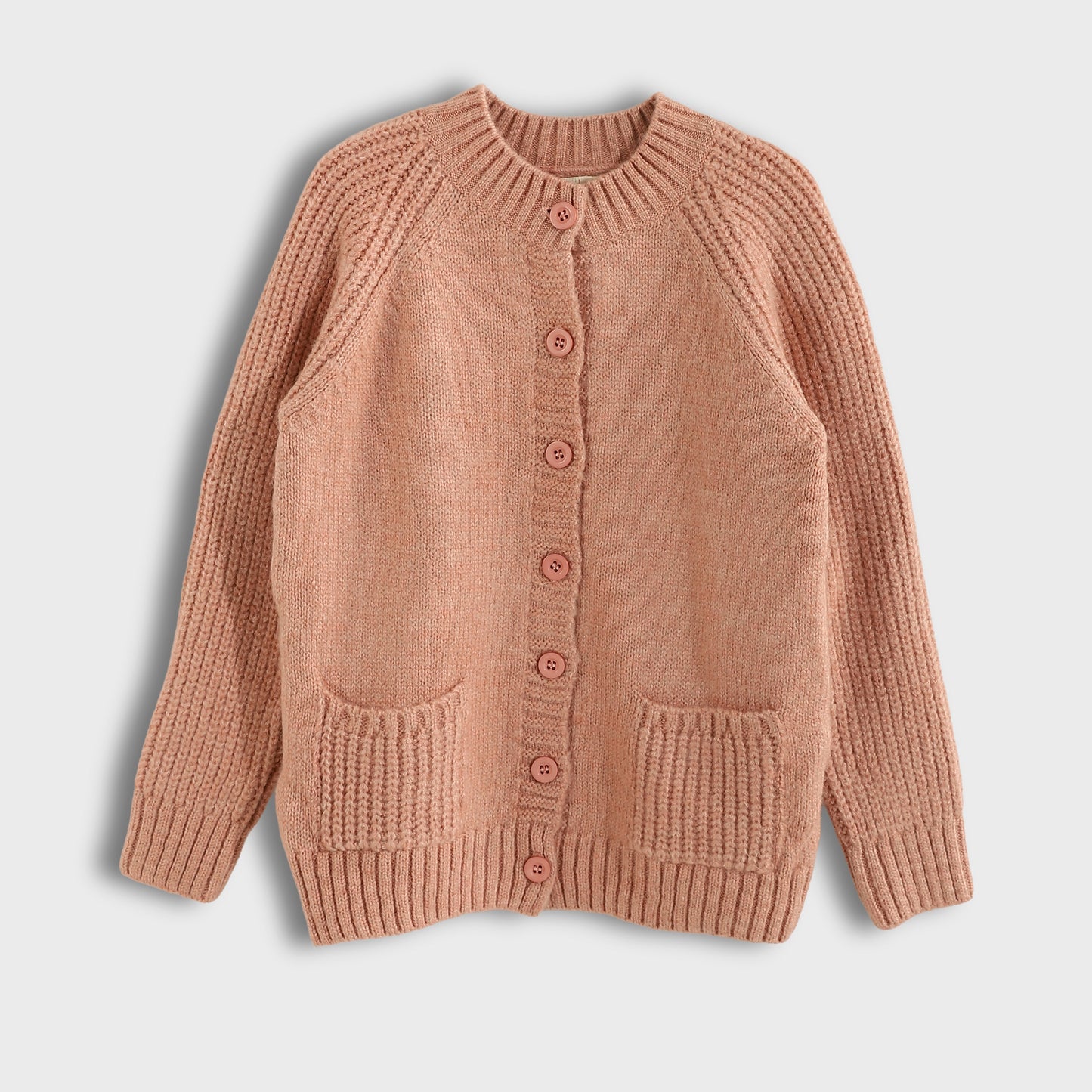 Girls Button-Up Knit Cardigan