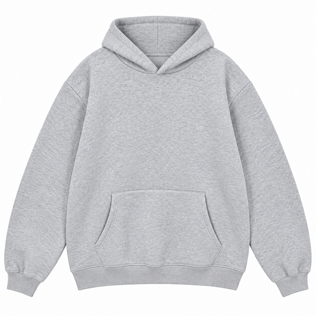 Men's Plain Hoodie | 26052201 - LIGHTGRAY flat product image