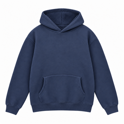Men's Plain Hoodie | 26052201 - NAVY flat product image