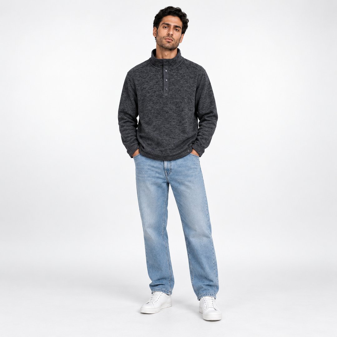 Men’s Snap-Collar Sweatshirt – 26272202