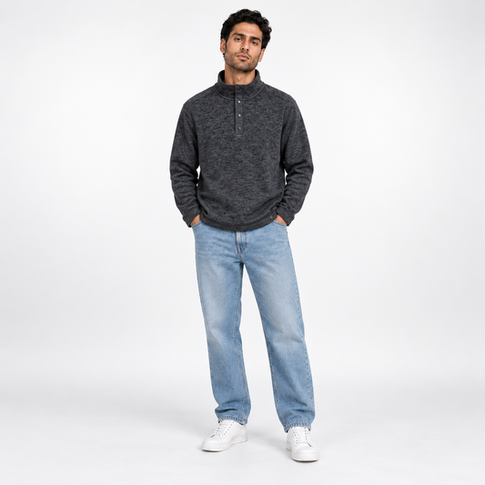 Men’s Snap-Collar Sweatshirt – 26272202