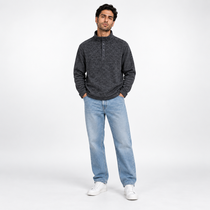 Men’s Snap-Collar Sweatshirt – 26272202