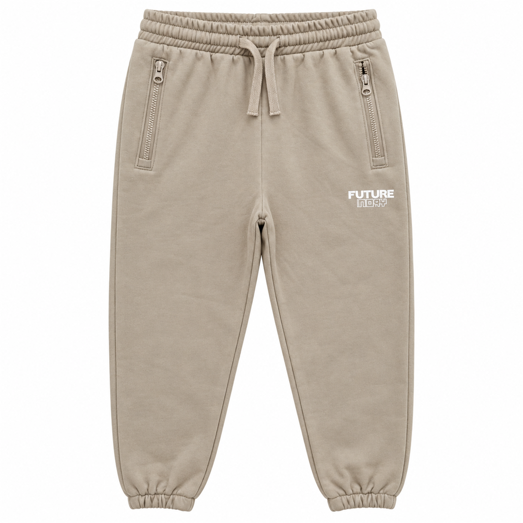 Junior Boys' Printed Zip Pocket Joggers | 26502309 - BEIGE flat product image