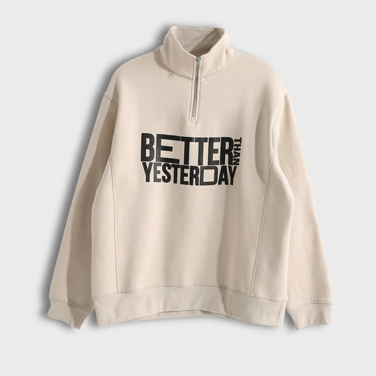 Men's Half Zip Cotton Sweatshirt