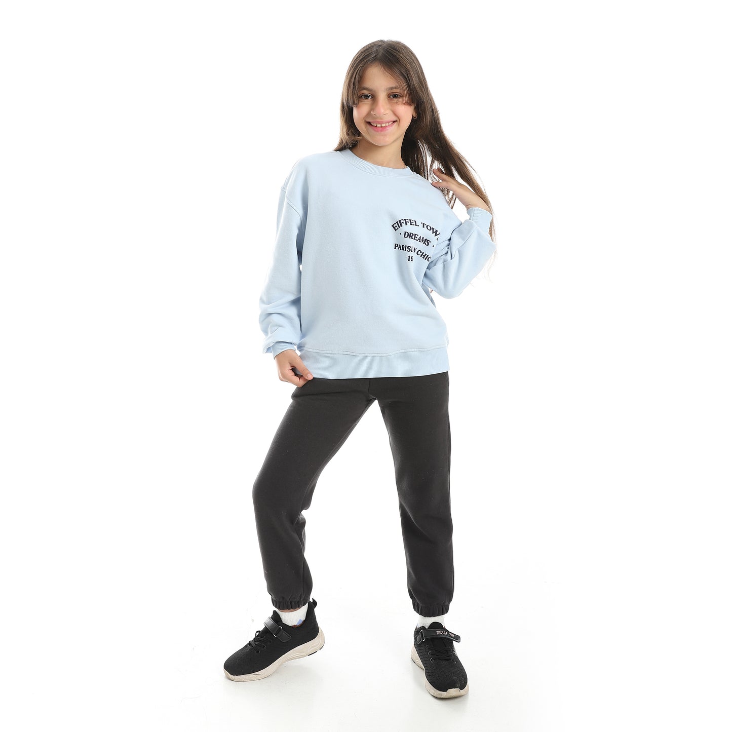Girls Melton Printed Sweatshirt