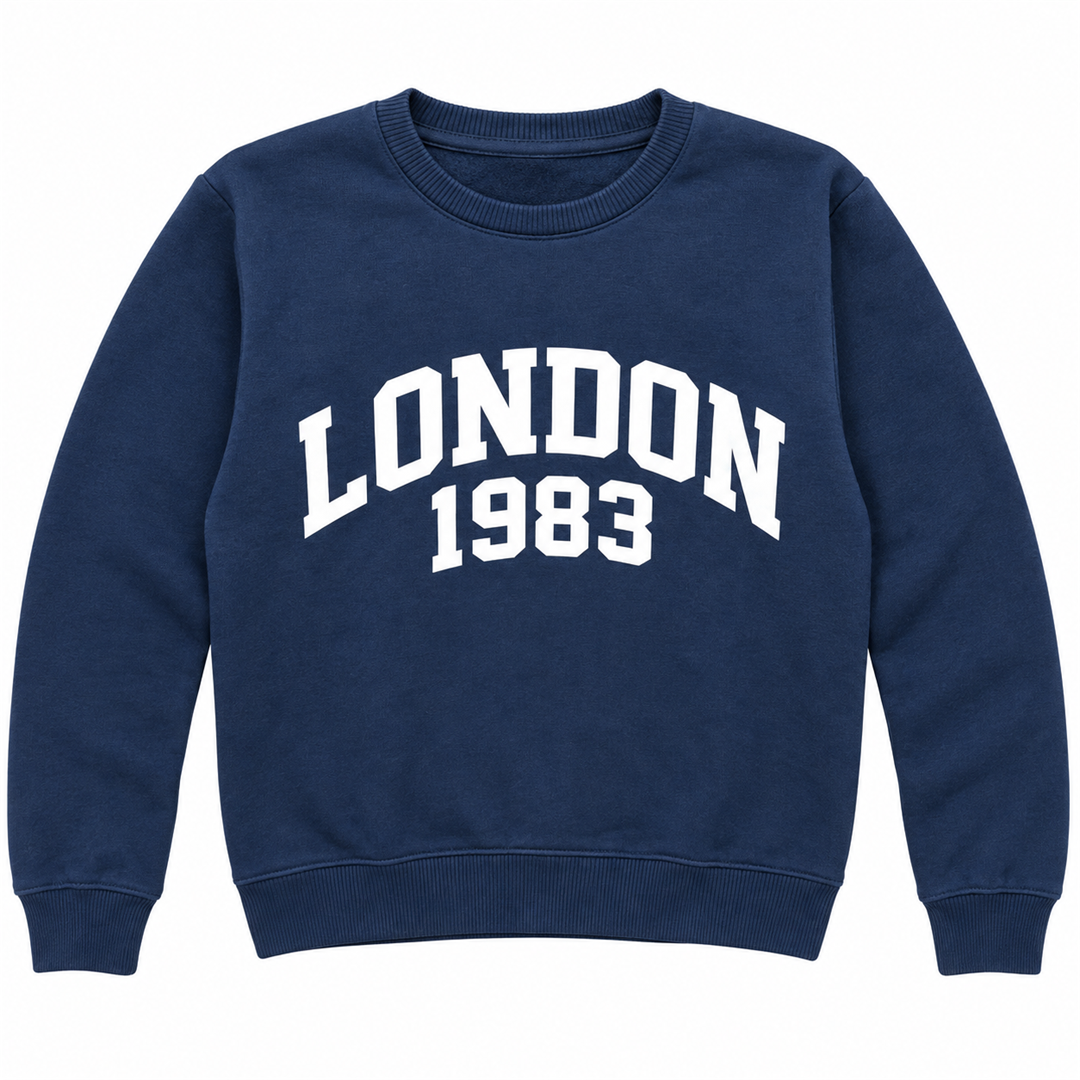 Boys' London Graphic Crewneck Sweatshirt | 26612306 - NAVY flat product image