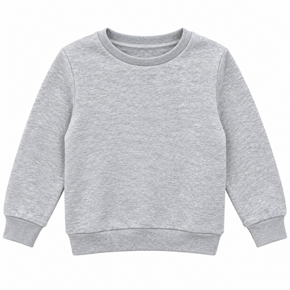 Boys' Plain Crewneck Sweatshirt | 26612308 - GREYMELANG flat product image