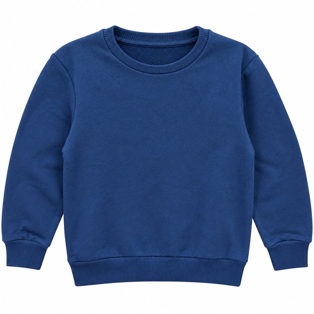 Boys' Plain Crewneck Sweatshirt | 26612308 - NAVY flat product image