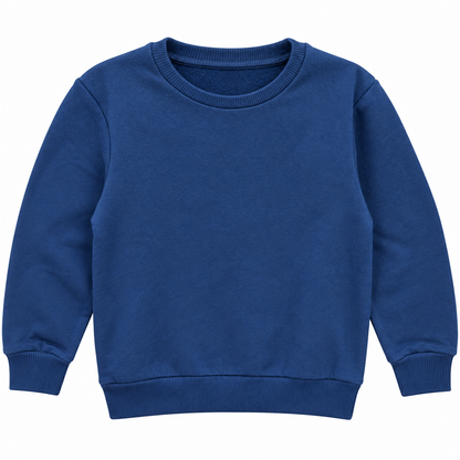 Boys' Plain Crewneck Sweatshirt | 26612308 - NAVY flat product image