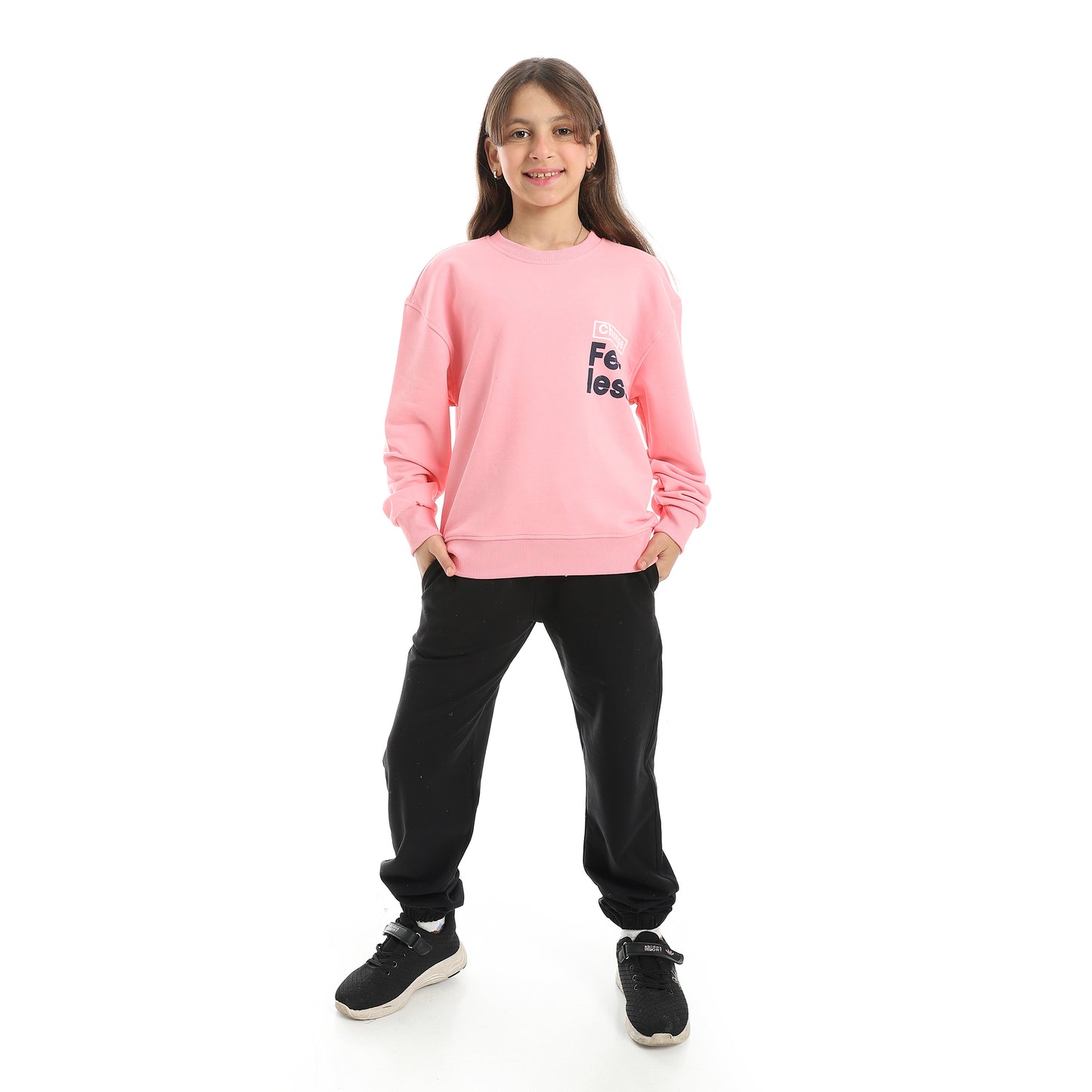 Girls Melton Printed Sweatshirt