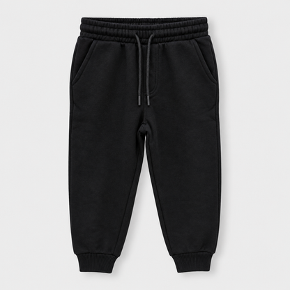 Boys Jogger Sweatpants in Black - flat product view