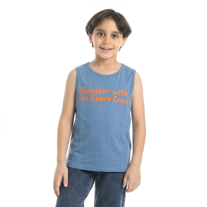 Boys Cotton Printed Sleeveless Tank Top