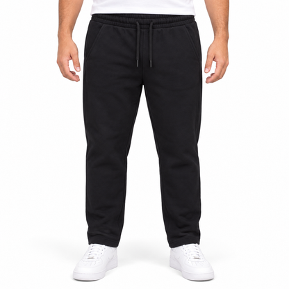 Men's black drawstring sweatpants | بنطلون رياضي رجالي أسود برباط