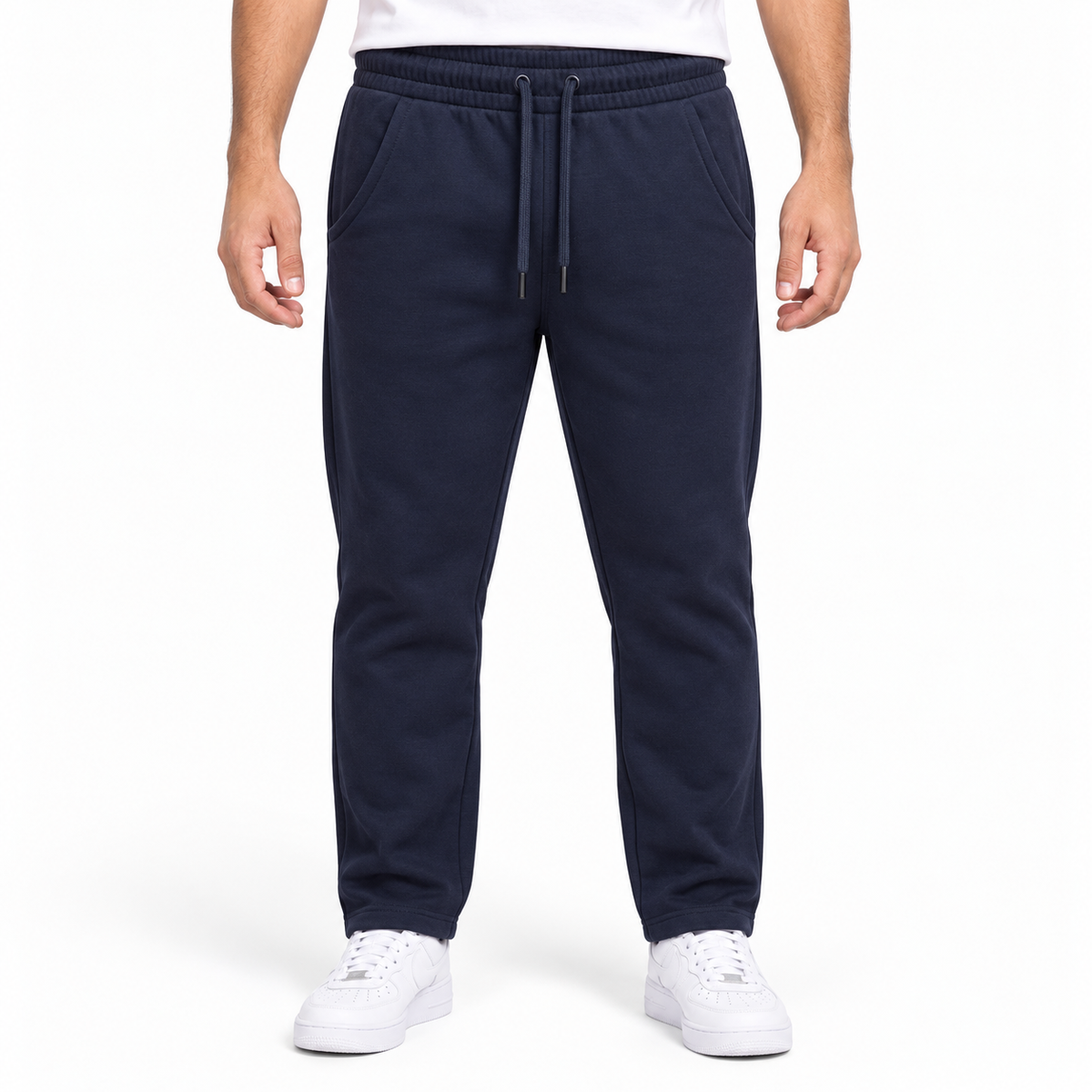Men's navy drawstring sweatpants | بنطلون رياضي رجالي كحلي برباط