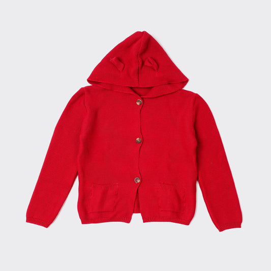 Girls Button-Up Knit Cardigan