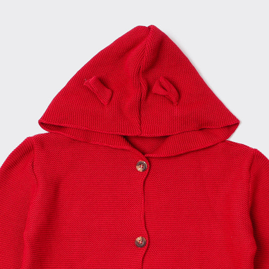 Girls Button-Up Knit Cardigan