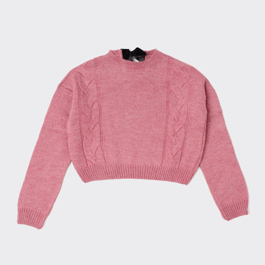 Girls Crew Neck Knit Sweater