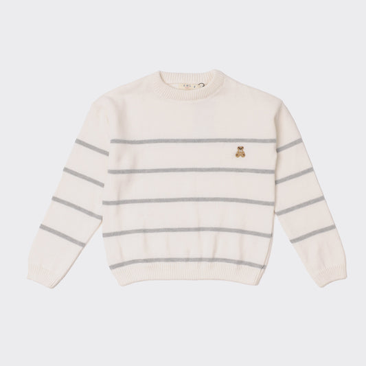 Boys  Crew Neck Striped Sweater
