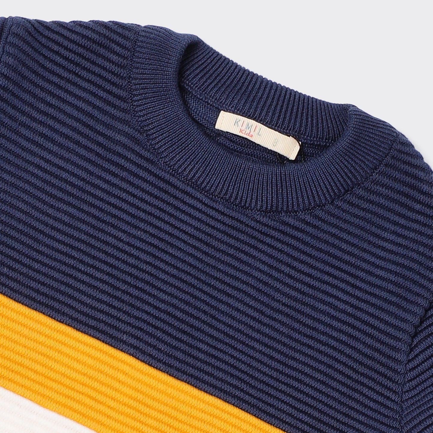Boys Striped Crew Neck Sweater