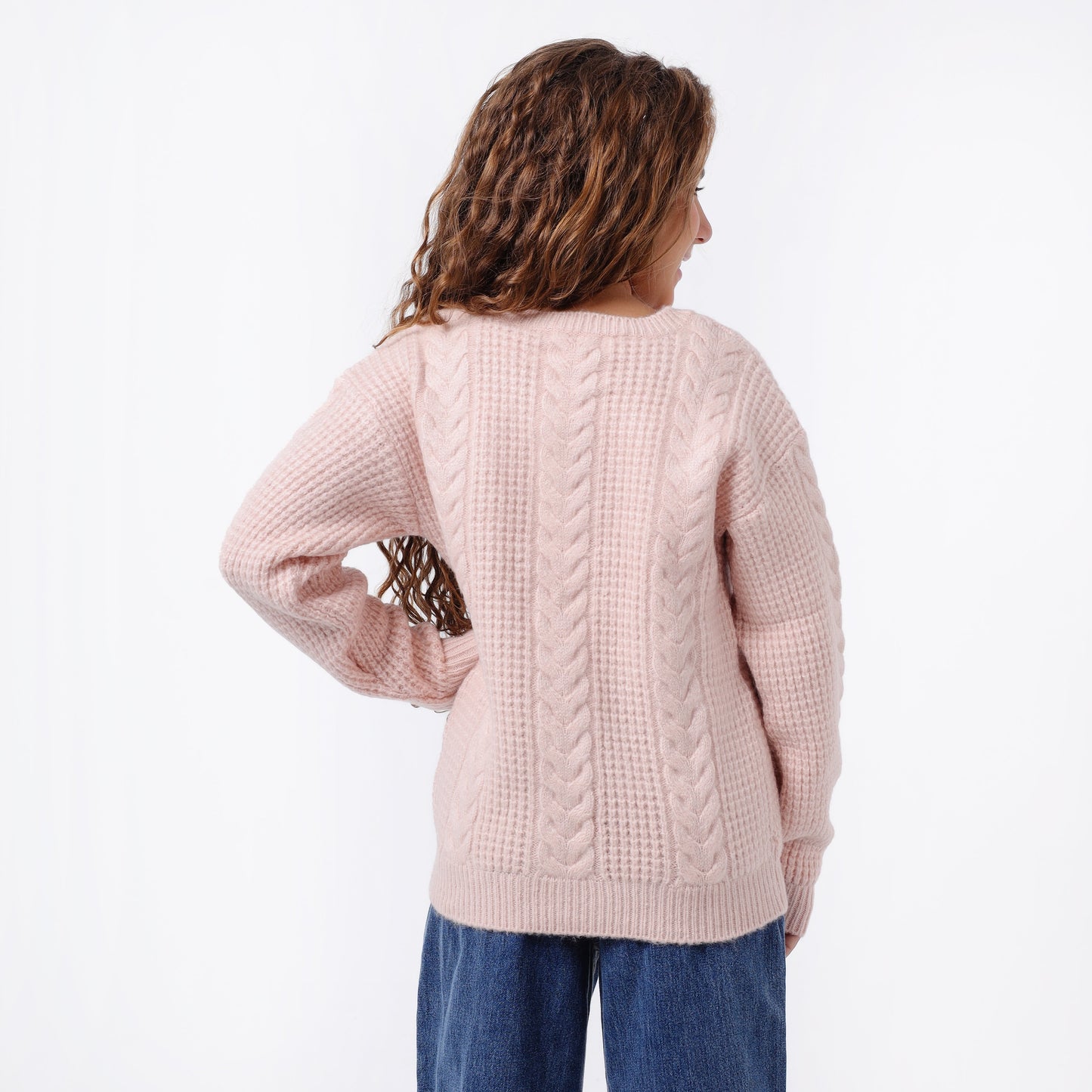 Girls Crew Neck Knit Sweater
