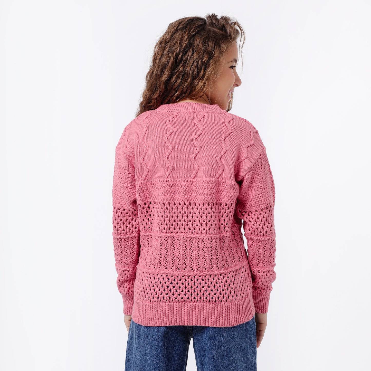 Girls Crew Neck Knit Sweater