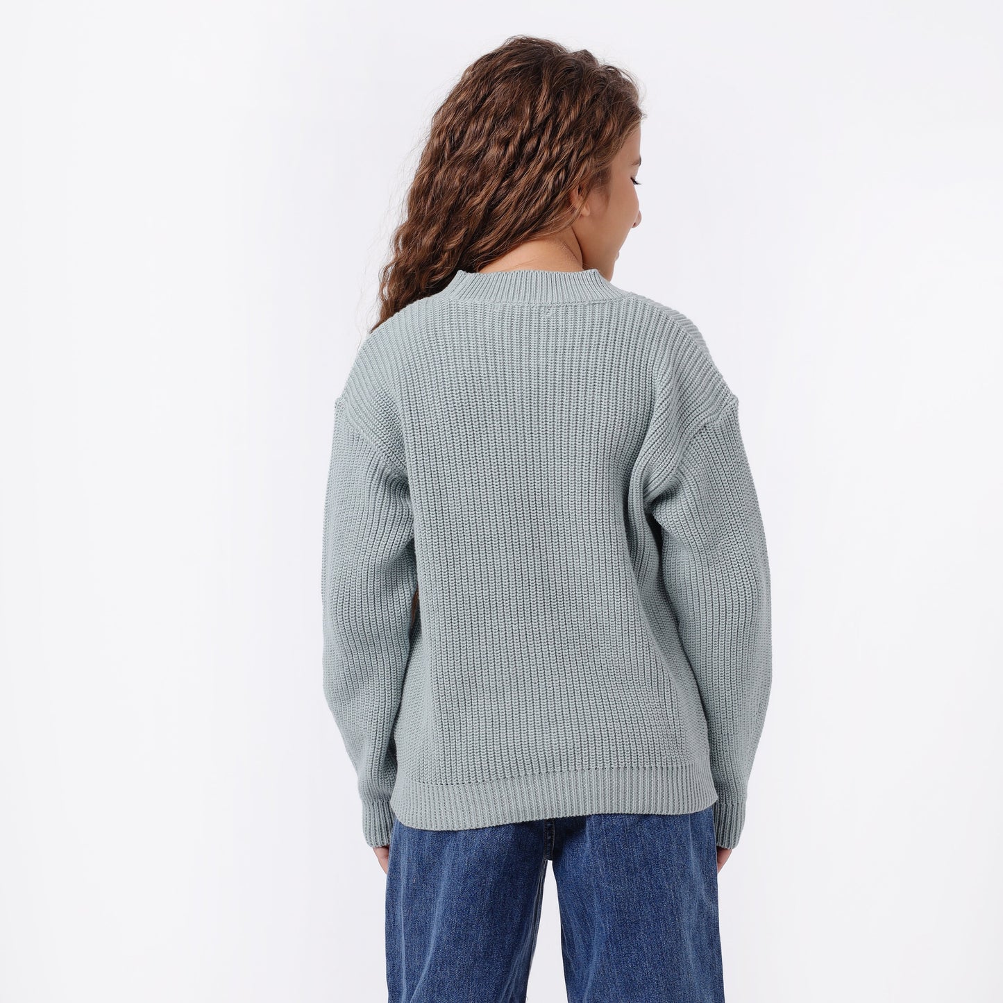 Girls Crew Neck Knit Sweater