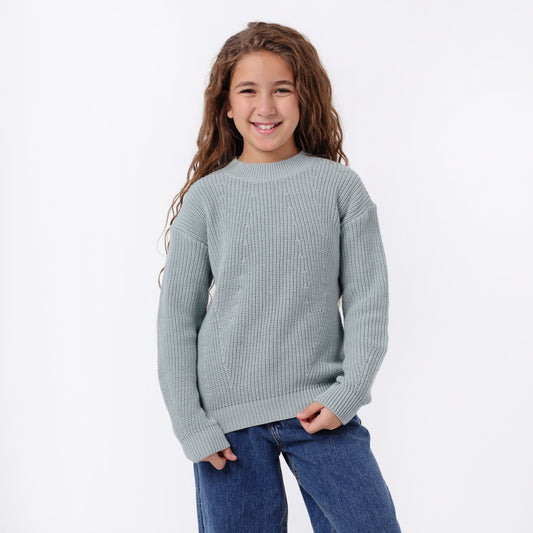 Girls Crew Neck Knit Sweater