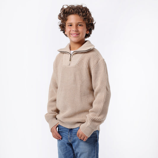 Boys Half-Zip Knit Sweater