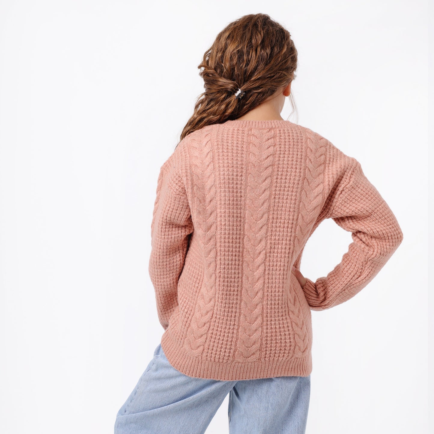 Girls Crew Neck Knit Sweater