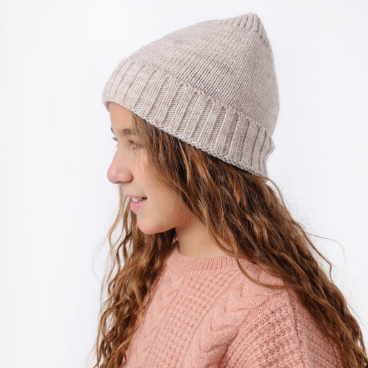 Girls Rib-Knit Beanie