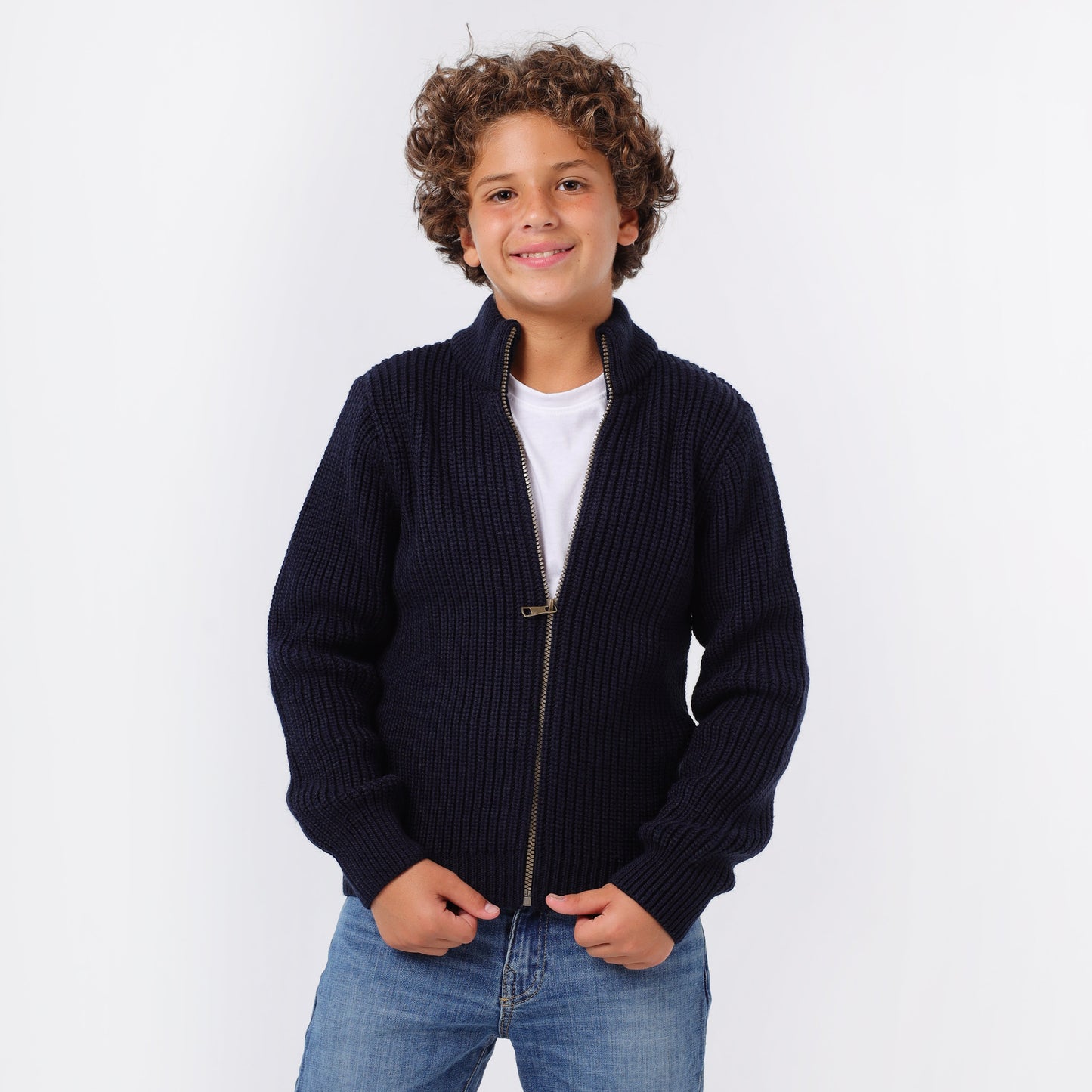 Boys Zip- up Knit Jacket