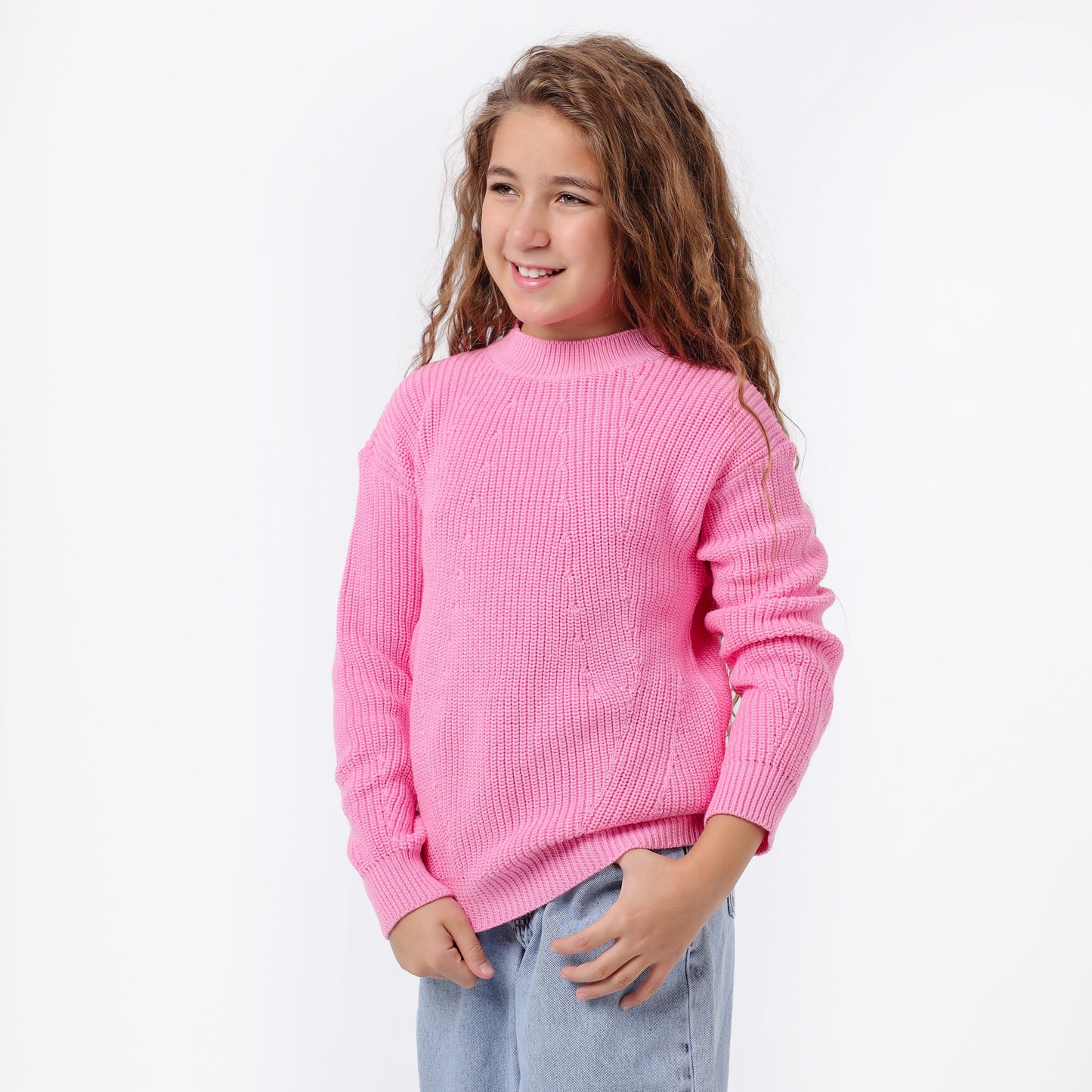 Girls Crew Neck Knit Sweater