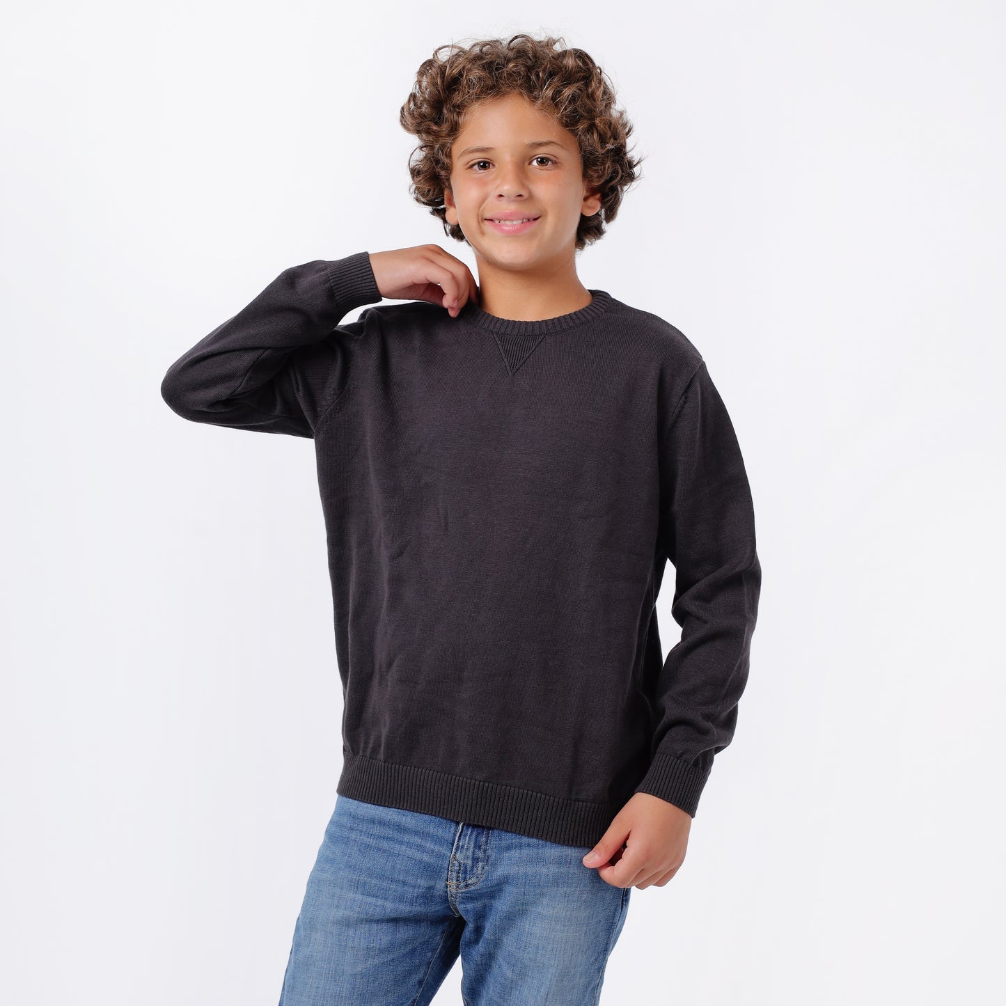Boys Crew Neck Knit Sweater